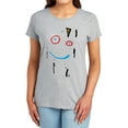 thumbnail image 1 of Ed EDD N Eddy Plank Face Women's T Shirt, Athletic Heather, Small, 1 of 6