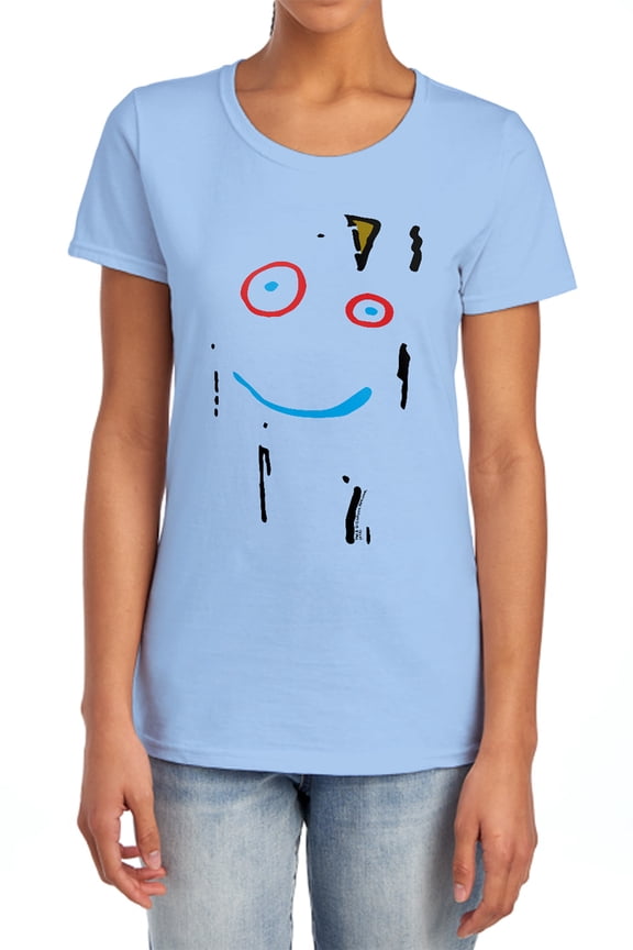 Ed EDD N Eddy Plank Face Women's T Shirt, Light Blue, X-Large