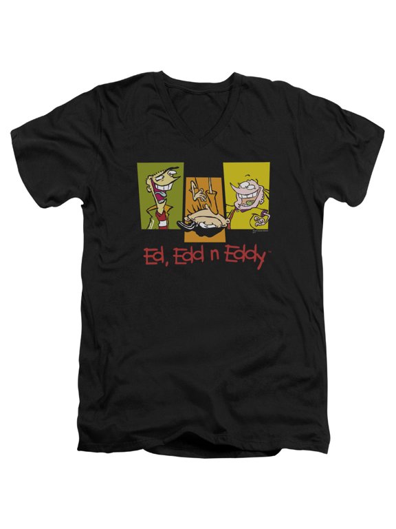 Ed Ed Eddy 3 Eds S/S Adult V-Neck Black