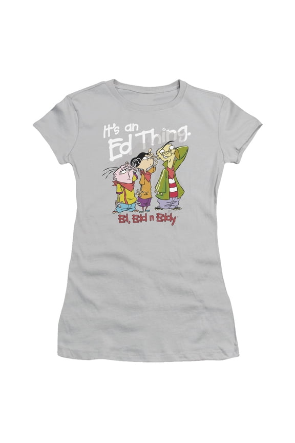 Ed Edd Eddy It's An Ed Thing S/S Junior Women's T-Shirt Sheer Silver