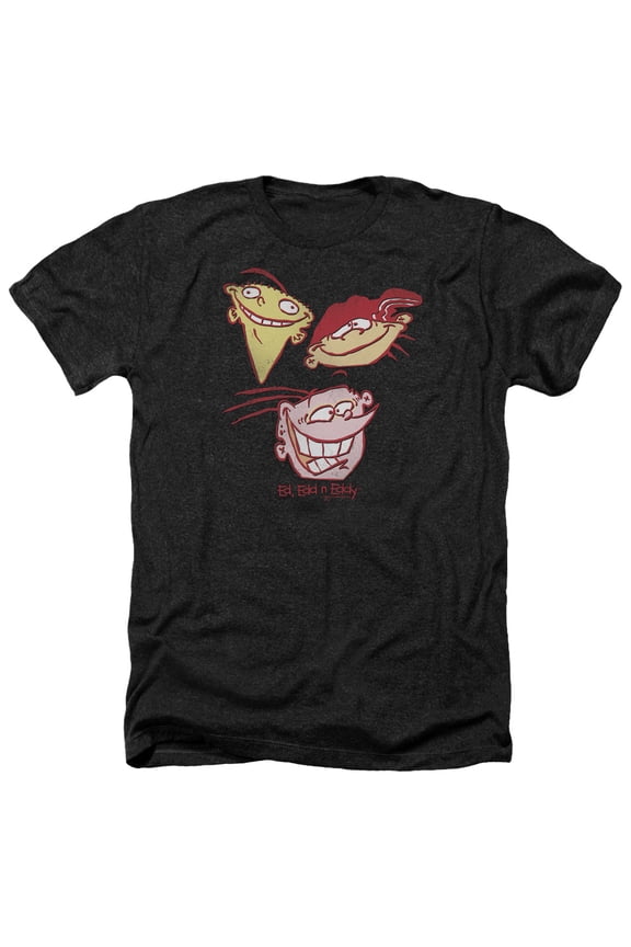 Ed Edd Eddy - Three Heads - Heather Short Sleeve Shirt - Small