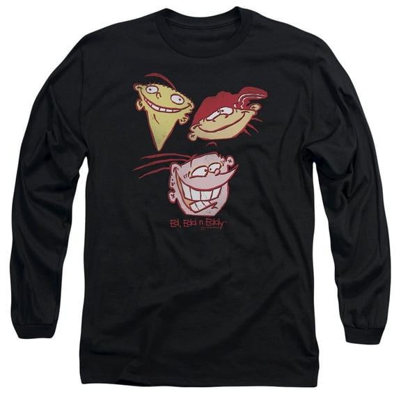 Ed Edd Eddy - Three Heads - Long Sleeve Shirt - Large