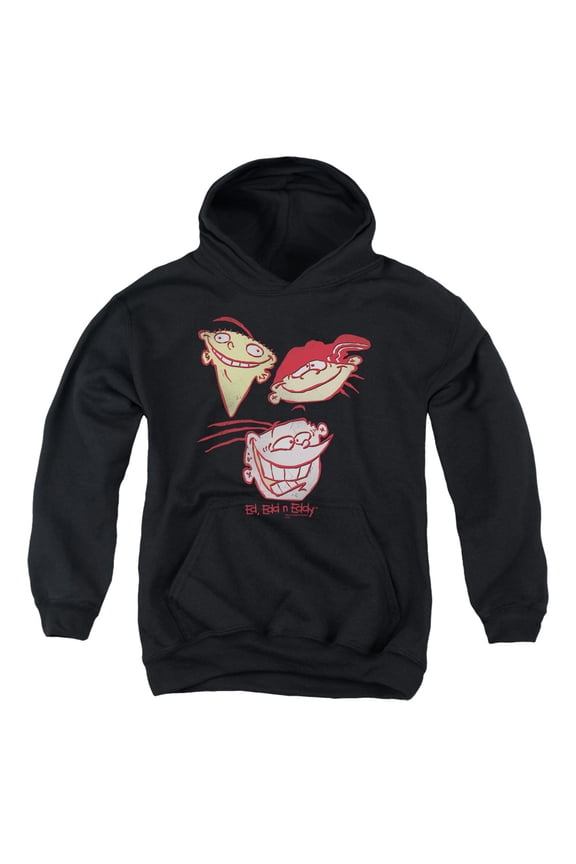 Ed Edd Eddy - Three Heads - Youth Hooded Sweatshirt - Small
