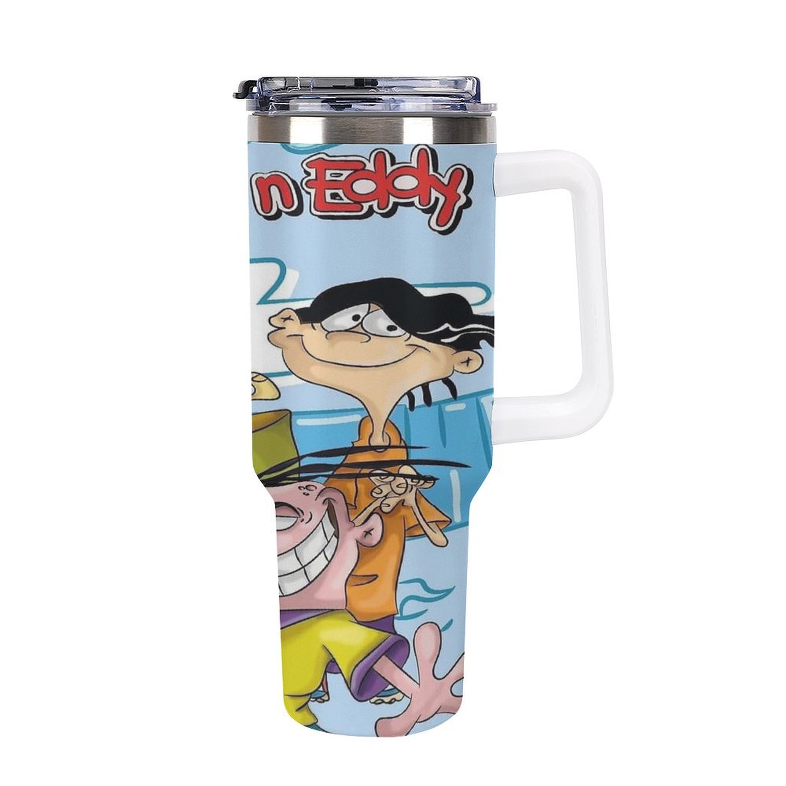 Ed, Edd N Eddy 40oz Water Bottle Fits in Cup Holder Stainless Steel ...