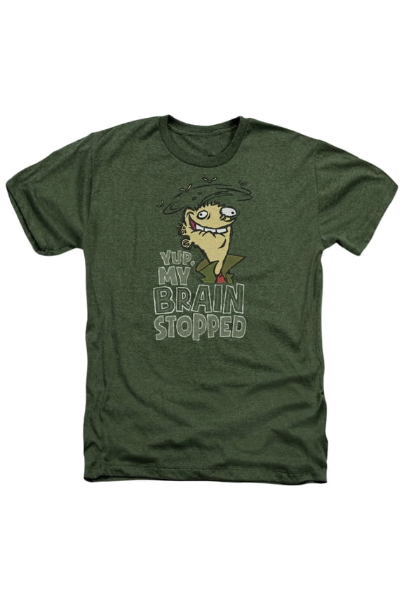 Ed Edd N Eddy - Brain Dead Ed - Heather Short Sleeve Shirt - XX-Large