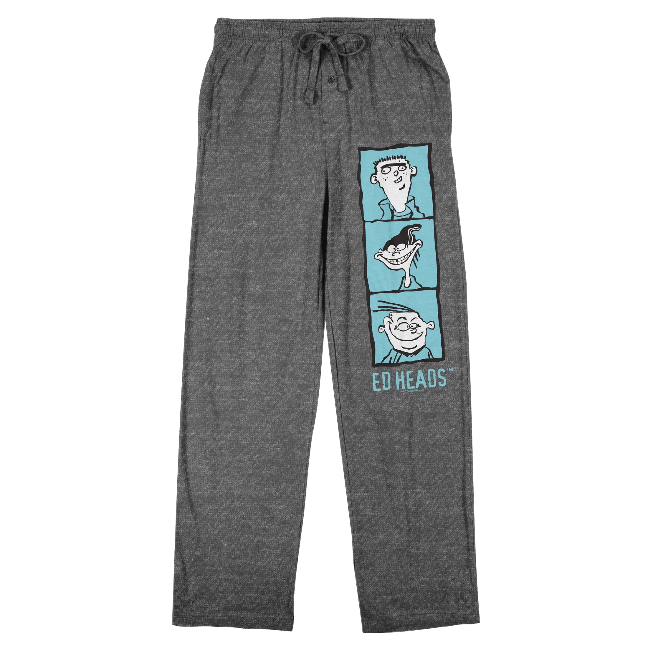 Ed Edd N Eddy Ed Heads Men's Gray Heather Sleep Pajama Pants-Medium ...