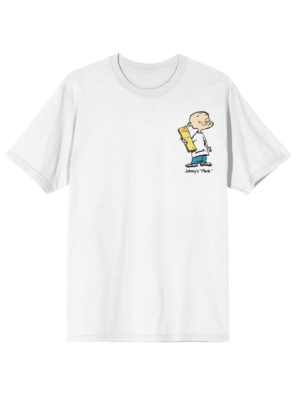 Ed Edd N Eddy Johnny & Plank Crew Neck Short Sleeve Men's White T-shirt - 6XL