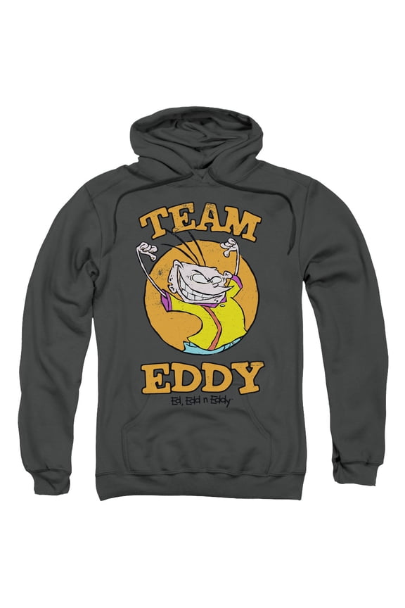 Ed, Edd N Eddy Men's Team Eddy Hooded Sweatshirt Medium Grey