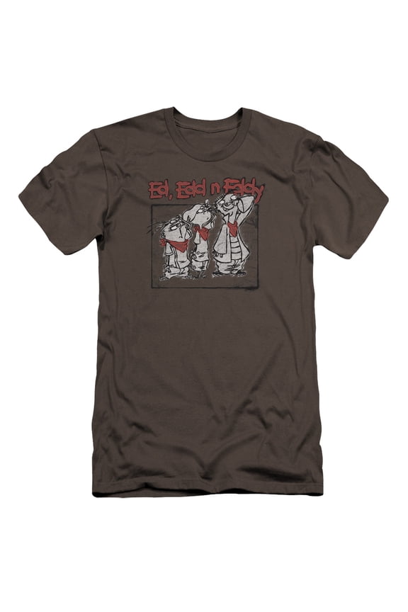 Ed Edd N Eddy Stand By Me Premium Canvas Adult Slim Fit 30/1 T-Shirt Charcoal