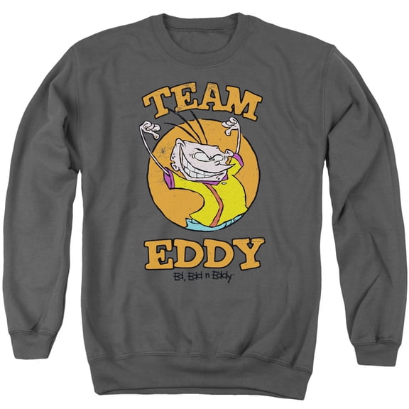 Ed Edd N Eddy Team Eddy Adult Crewneck Sweatshirt Charcoal
