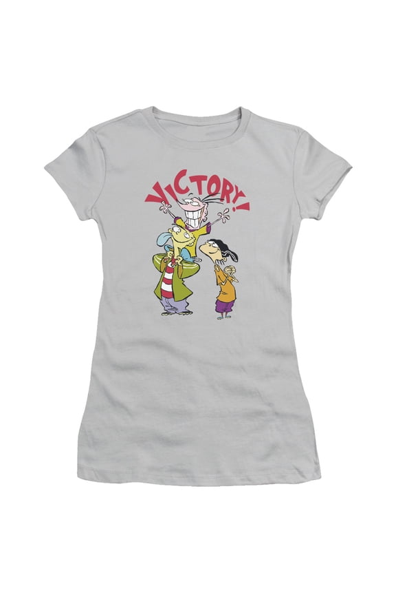Ed Edd N Eddy Victory S/S Junior Women's T-Shirt Sheer Silver