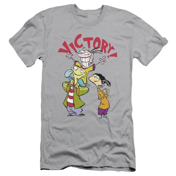 Ed Edd N Eddy Victory S/S Adult 30/1 T-Shirt Silver