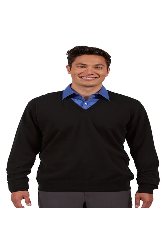 Ed Garment Men'S Fine Gauge Soft V Neck Cuff Cotton Sweater, Style 4090
