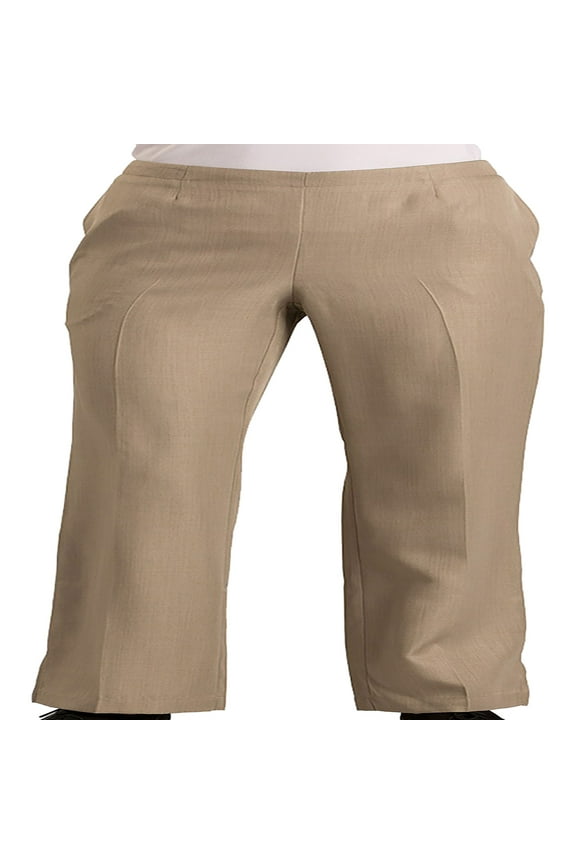 Ed Garment Women'S Flat Front Elastic Back Pull On Pant, Style 8891
