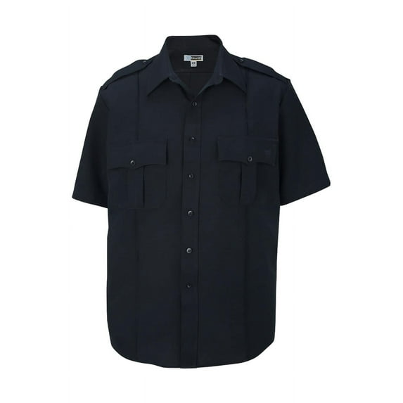 Ed Garments Big And Tall Durable Short Sleeve Security Shirt, MIDNIGHT, Large Tall