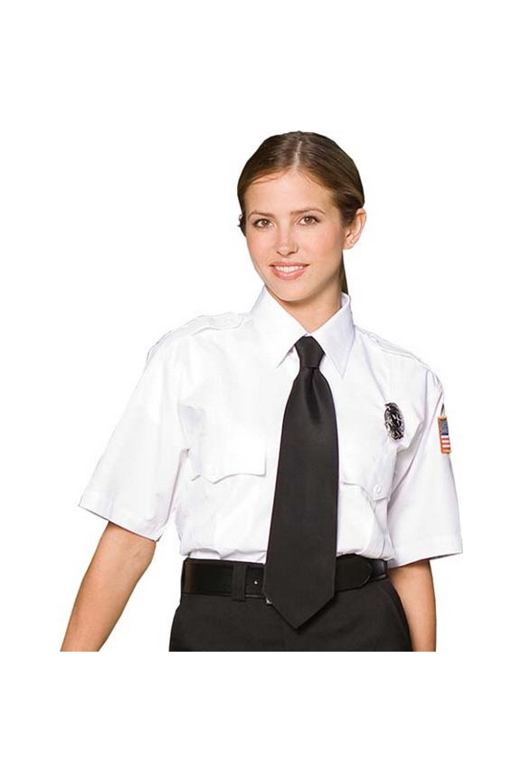 Ed Garments Big And Tall Durable Short Sleeve Security Shirt, WHITE, XXX-Large Tall