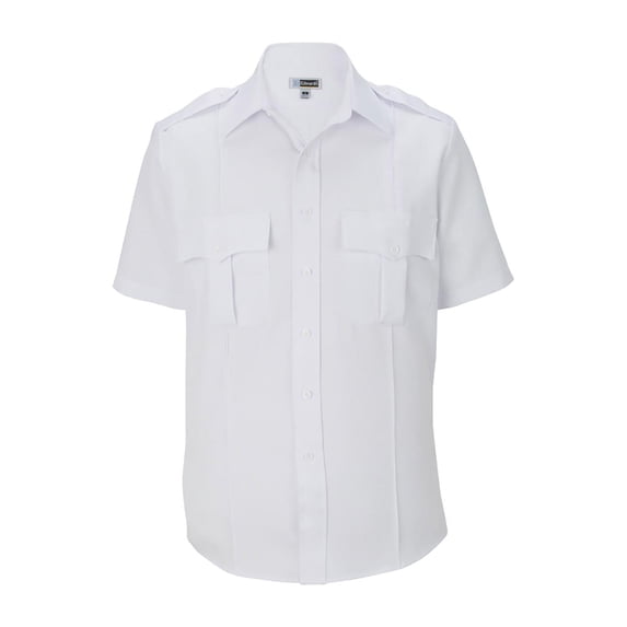 Ed Garments Big And Tall Durable Short Sleeve Security Shirt, WHITE, XXXXX-Large Tall