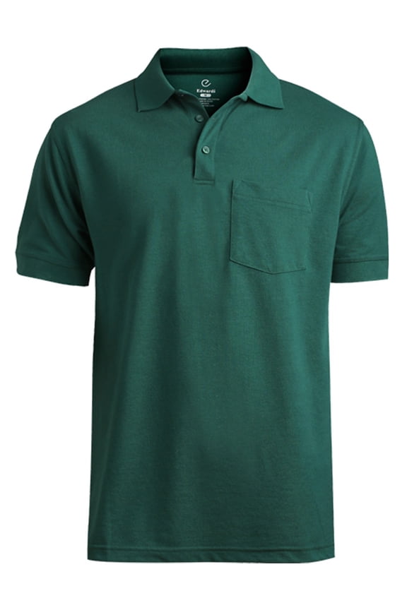 Ed Garments Big And Tall Short Sleeve Pique Polo Pocket Shirt, HUNTER, 5XLT