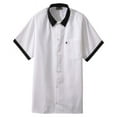 thumbnail image 1 of Ed Garments Matching Button Placket Cook Shirt, BLACK, Medium, 1 of 2