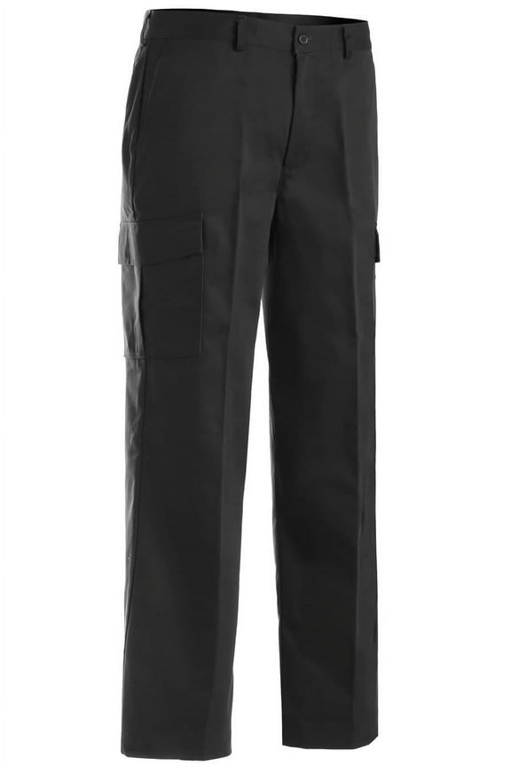 Ed Garments Men's Big And Tall Button Closure Chino Pant, BLACK, 32 30