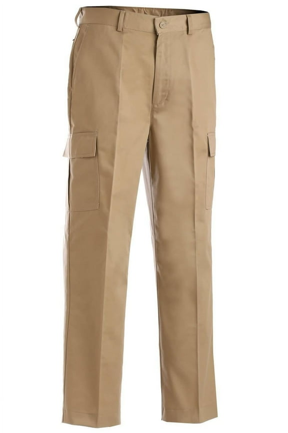 Ed Garments Men's Big And Tall Button Closure Chino Pant, TAN, 32 32