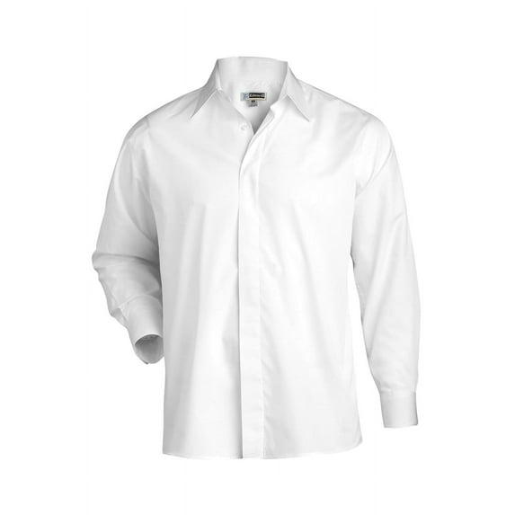 Ed Garments Men's Big And Tall Covered Placket Cafe Shirt, WHITE, XXX-Large Tall
