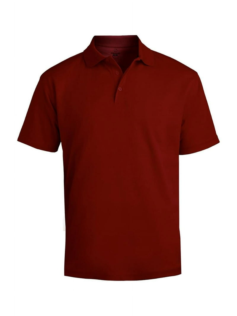 Ed Garments Men's Big And Tall Hi-Performance Polo Shirt, BURGUNDY