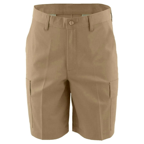 "Ed Garments Men's Button Closure Wrinkle Resistant Pleated Short, TAN, 44"