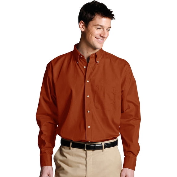 Edwards Men's Poplin Long Sleeve Shirt - 1280, 3XL 37, RUST
