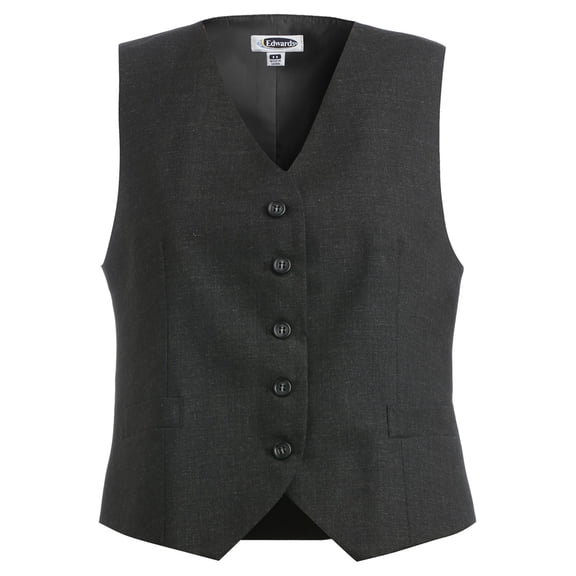 Ed Garments Women's five Button Dress Vest, CHARCOAL, Small R