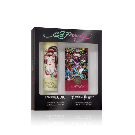 Ed Hardy 2pc EDP Set for Women by Christian Audigier 3.4 oz ea New in Box