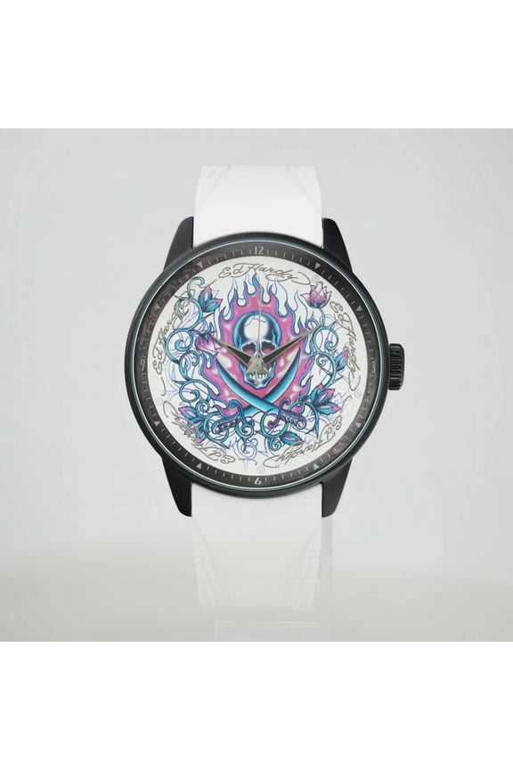 45mm Steel PVD White Dial Quartz Mens Watch AU-FS