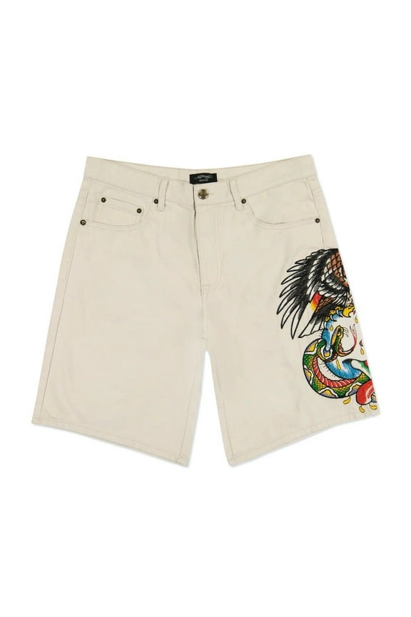 Battle Skull Skater Short - MEHD8002-2(Khaki, 42)