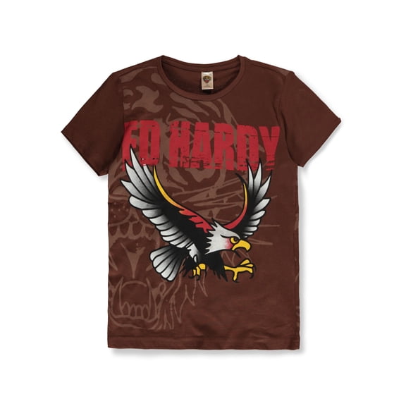 Ed Hardy Boys' Eagle T-Shirt Color: brown Size: 14 - 16