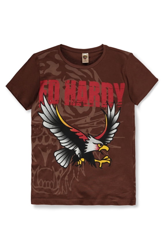 Boys' Eagle T-Shirt Color: brown Size: 18 - 20
