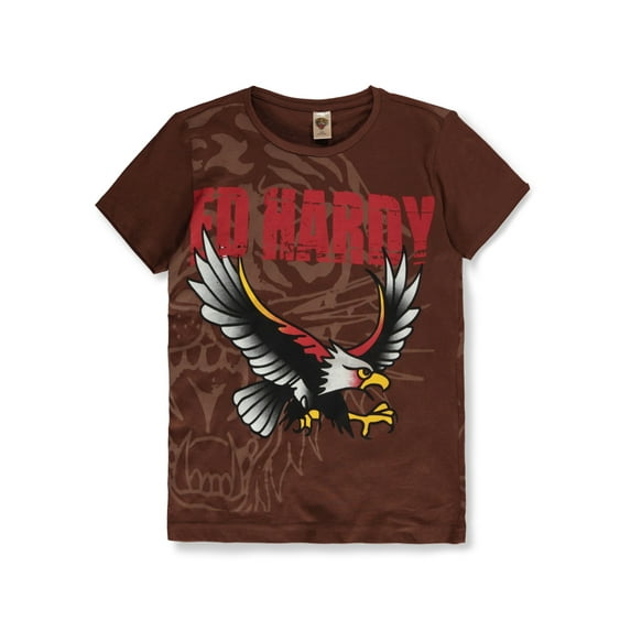 Ed Hardy Boys' Eagle T-Shirt Color: brown Size: 8