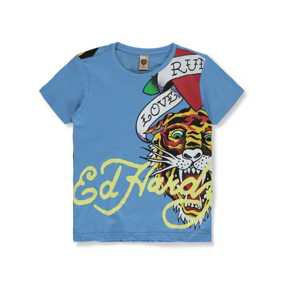 Ed Hardy Boys' Tiger T-Shirt Color: blue Size: 14 - 16