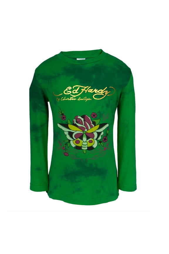 - Butterfly Rose Girls Juvy Long Sleeve T-Shirt - Juvy 5/6