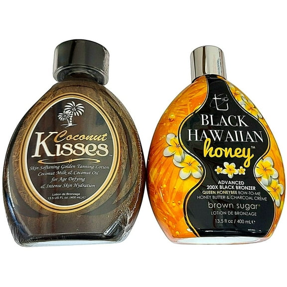 Ed Hardy Coconut Kisses & Black Hawaiian Honey Bronzing Salon Tanning Lotion