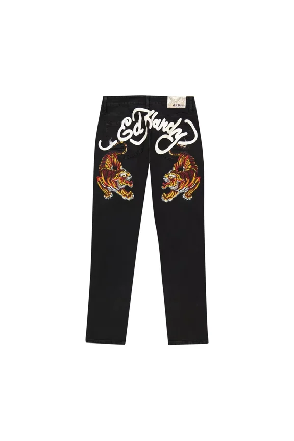 Crawling Tiger Slim Taper Jean - MEHD8301 S-6P (Black, 42)
