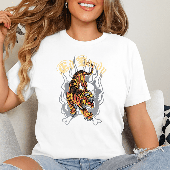 Ed Hardy Crawling Tiger Y2K Tattoo Art Graphic Style Fan Unisex T-Shirt, up to Size 5XL