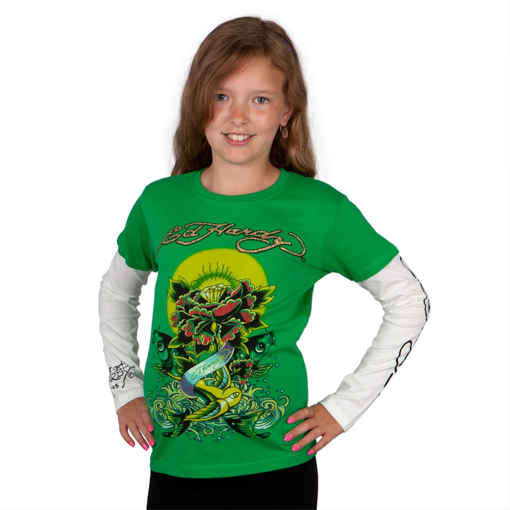 ed hardy rose shirt