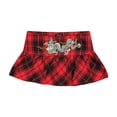 thumbnail image 1 of Ed Hardy Dragon Plaid Flare Miniskirt - EHW6001-1 (Red, S), 1 of 2