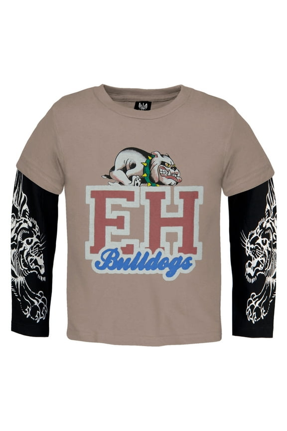 - EH Bulldog Juvy 2fer Long Sleeve T-Shirt - Juvy 5/6