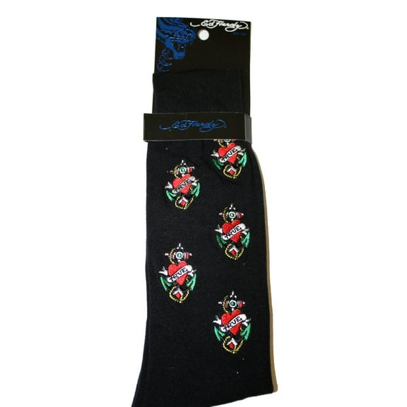 Ed Hardy Embroidered All Over Men's Crew Socks