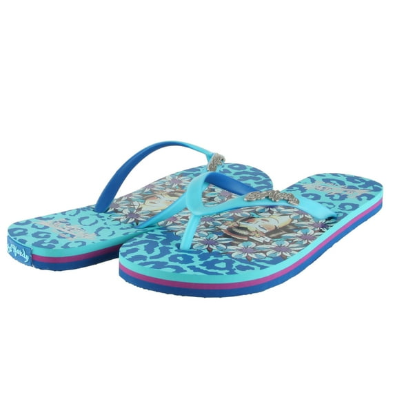 Ed Hardy Jungle Flip Flop for Women -Turquoise