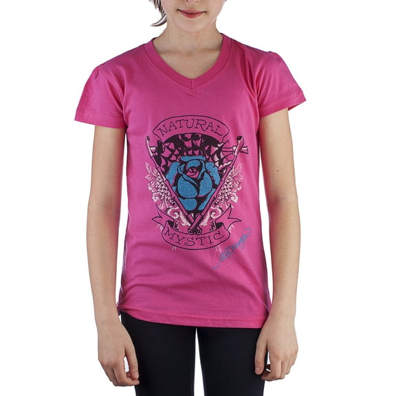 Ed Hardy Kids Girls Short Sleeve V-Neck T-Shirt