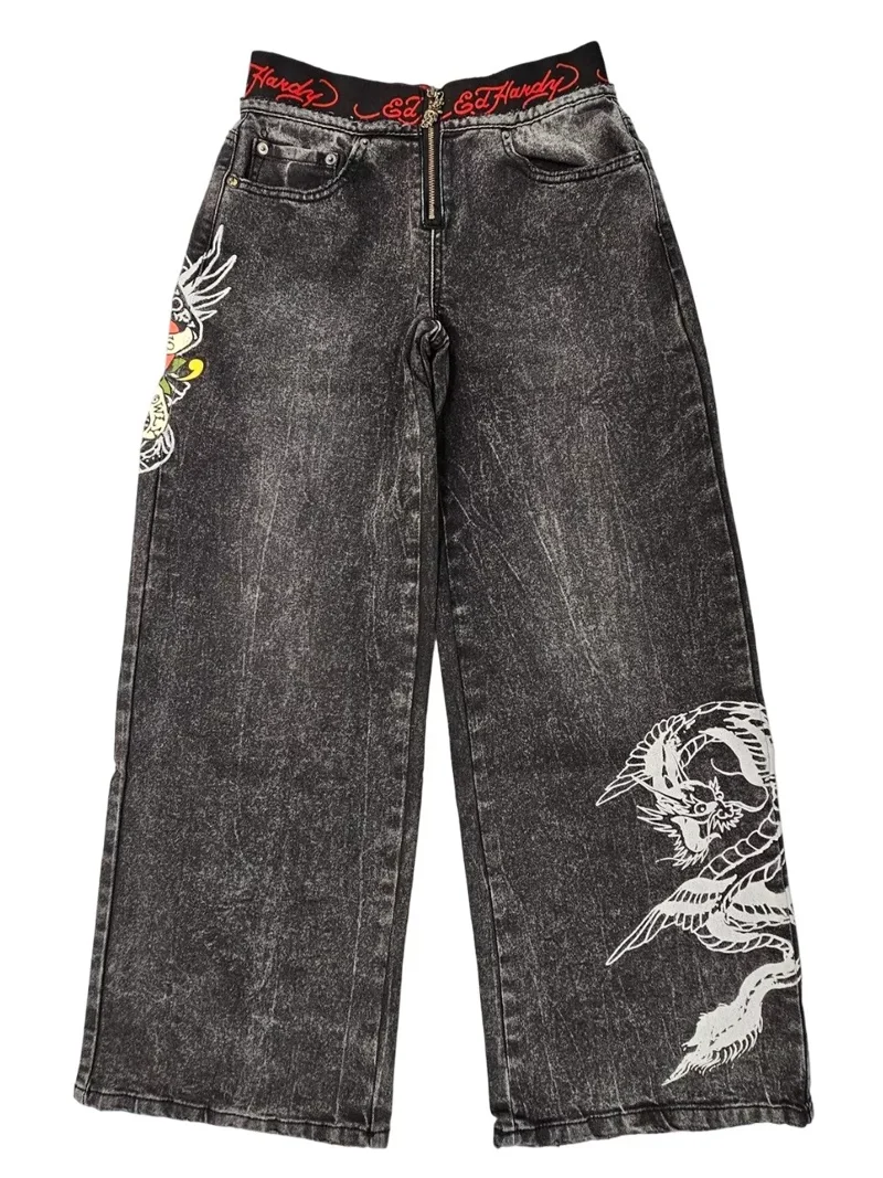 Ed Hardy LKS Dragon Front Zip Jean Pants - WEHD8700-1 (Vintage