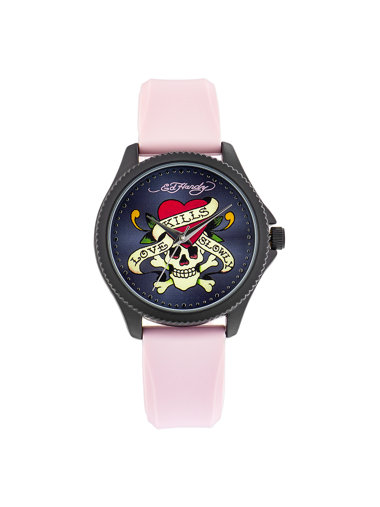 Ed Hardy Pink Strap Watch with Black Dial Brand New Ed Hardy Tiger Roar Watch - Black | Fashion Nova main image 4