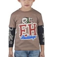 thumbnail image 1 of Ed Hardy Little Boys' Toddlers Long Sleeve Cap Style T-Shirt - Mocha - 2/3, 1 of 2